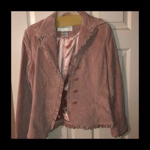 Chadwick’s Leather Ruffled Jacket